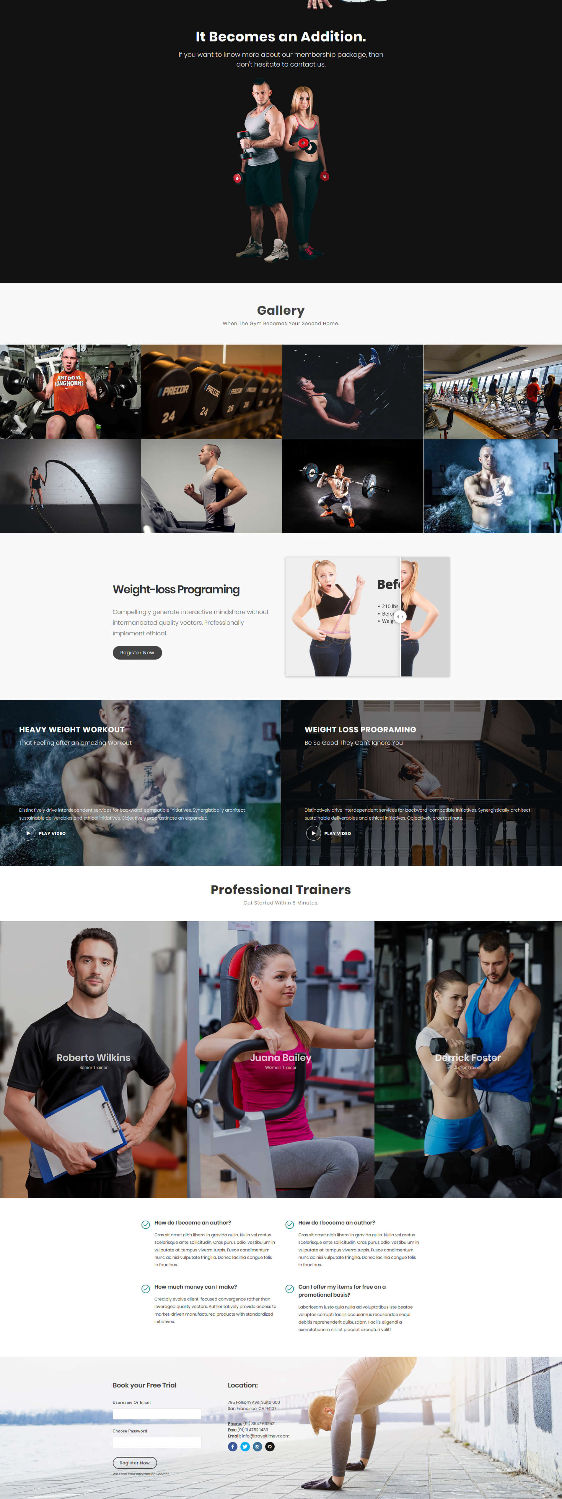 Gym Service Website